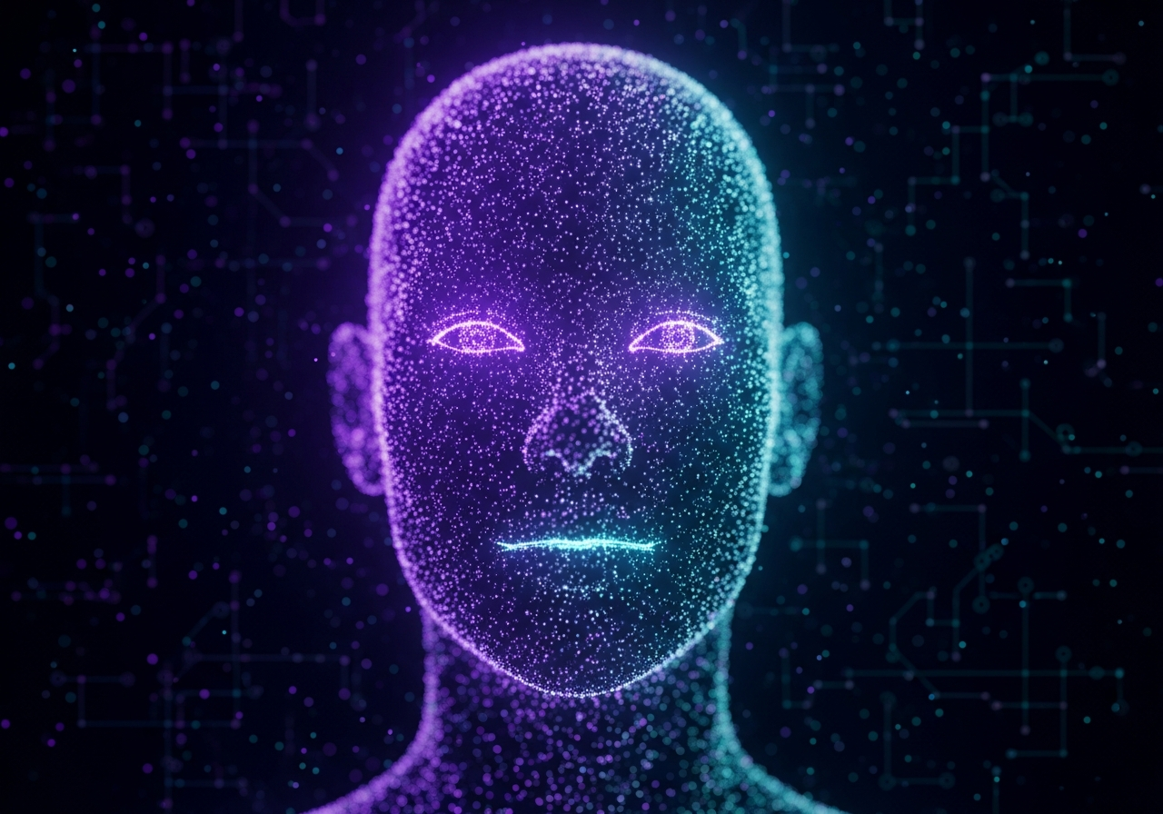 Concepto de avatar de inteligencia artificial